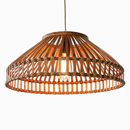Braided Bamboo Lantern Chandelier