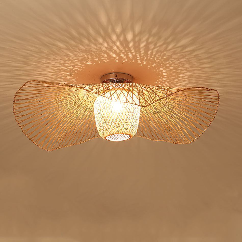 Bamboo Wicker Shade, Pendant or Ceiling