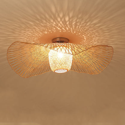 Bamboo Wicker Shade, Pendant or Ceiling