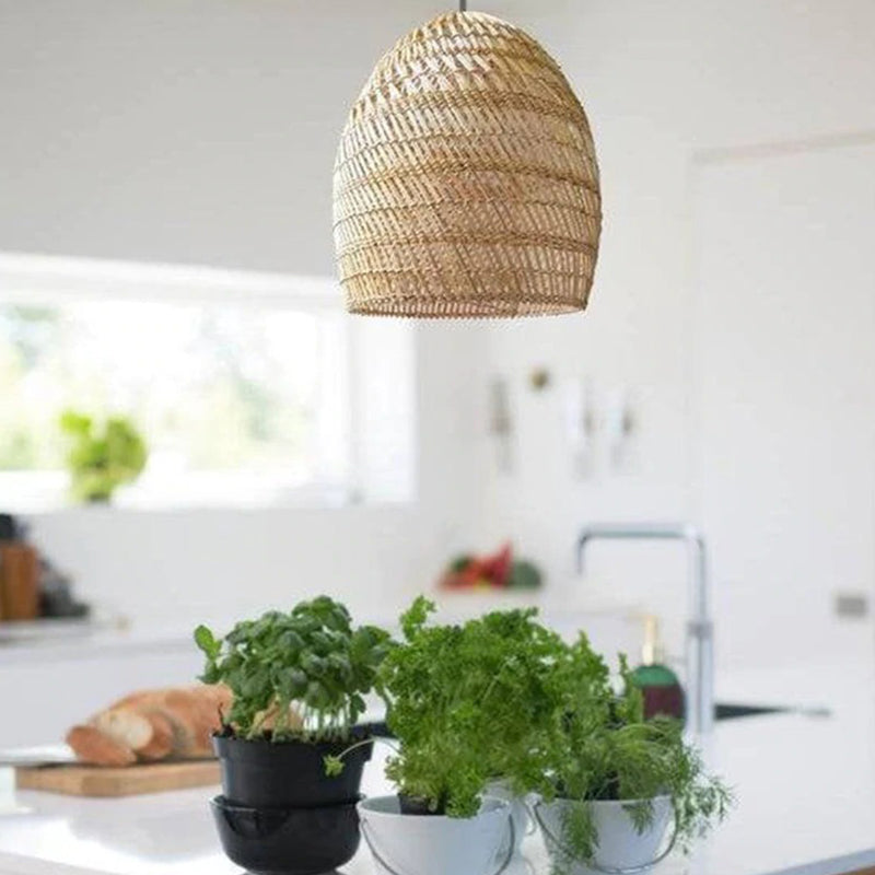 Wicker Woven Rattan Hanging Light