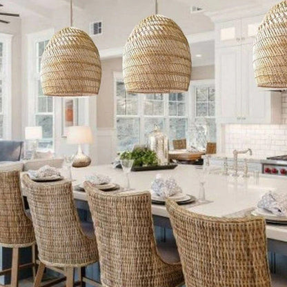 Wicker Woven Rattan Hanging Light