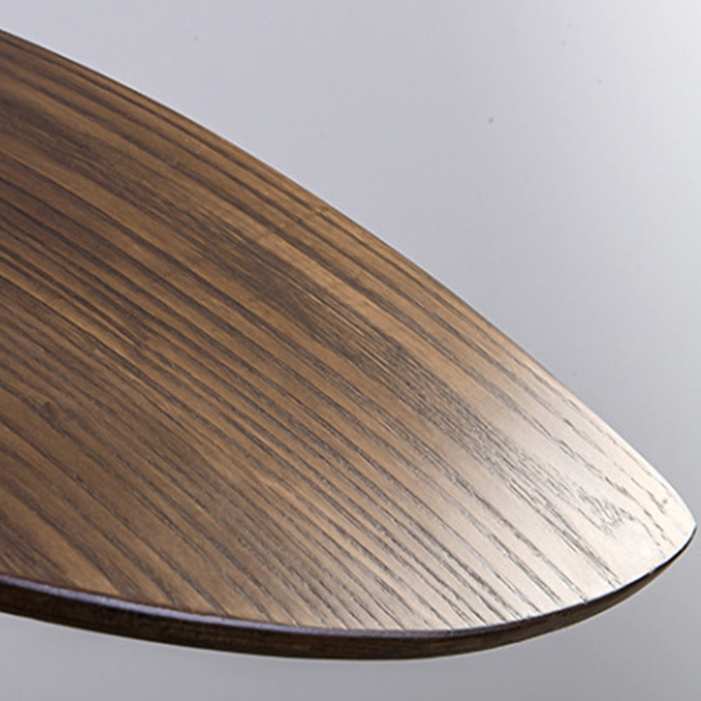 Curved Wood Veneer Wave Pendant Light