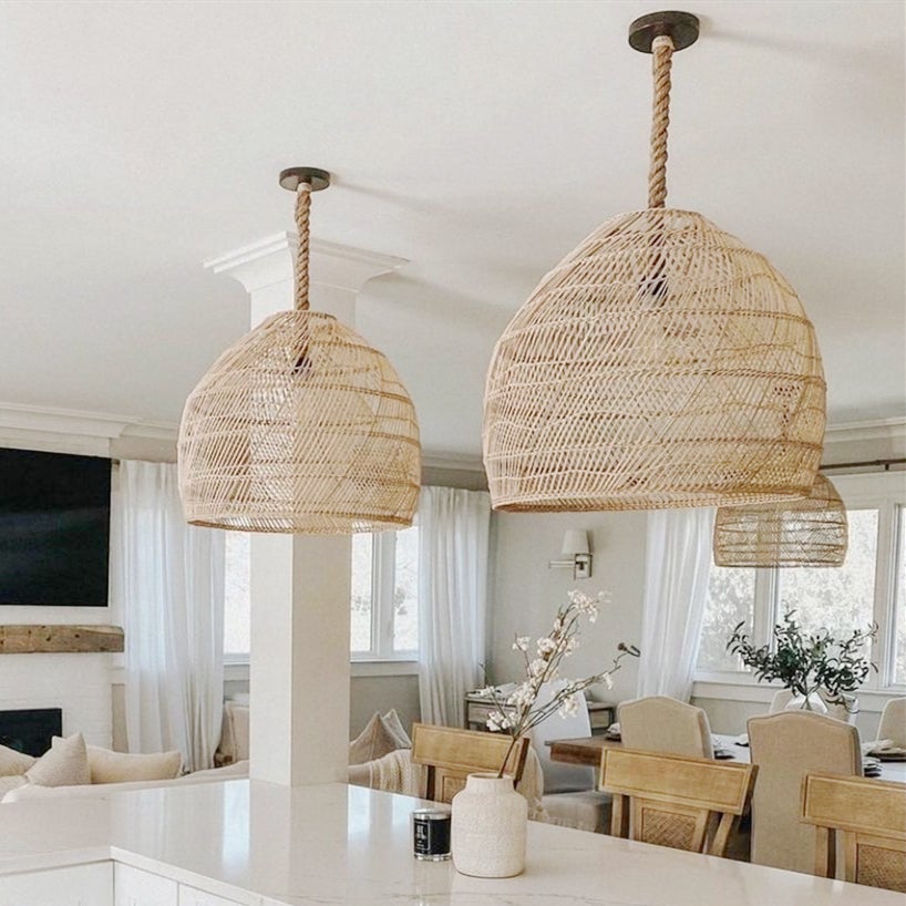Nordic Rattan Rope Cord Pendant