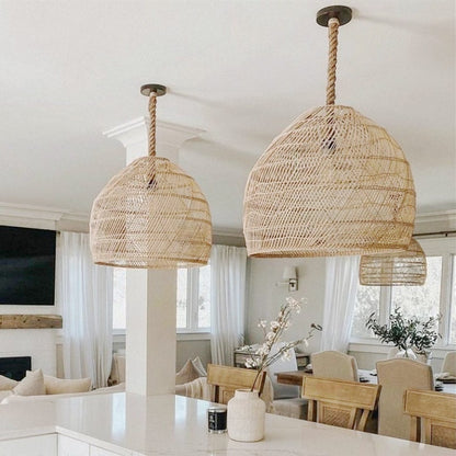 Nordic Rattan Rope Cord Pendant