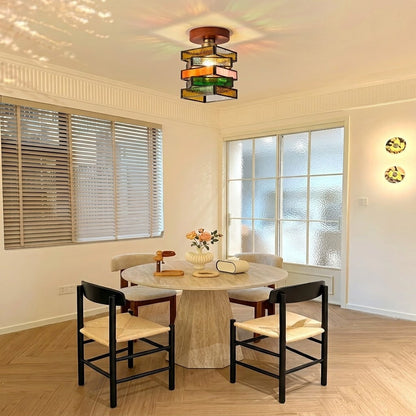 Handcrafted Stained Glass Ceiling Light