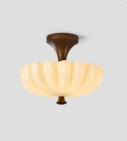Vintage French Glass Ceiling Light
