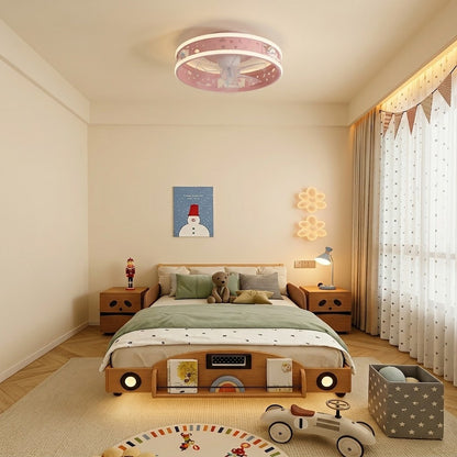 Kids Round Ceiling Fan with LED Light