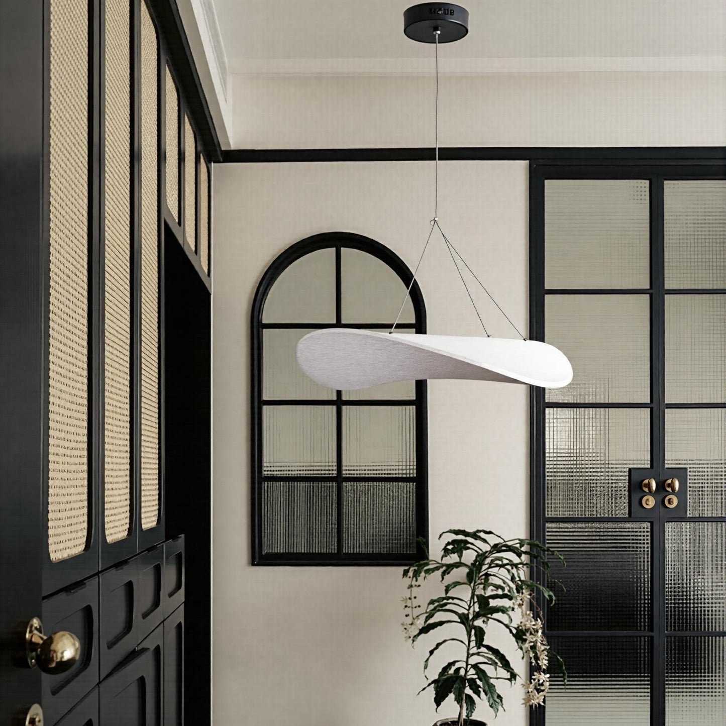 Wavy Fibre Linear Pendant Light