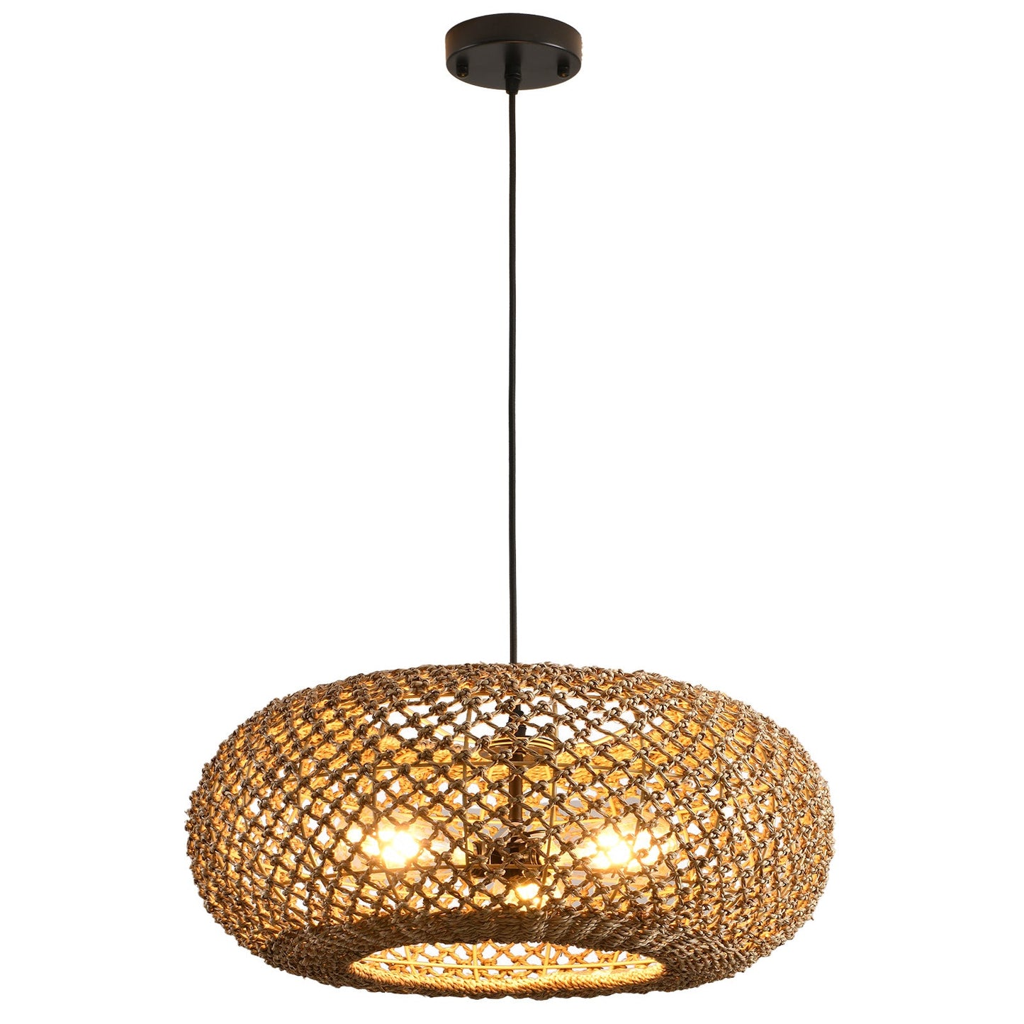 Wabi-Sabi Rattan Woven Pendant Light
