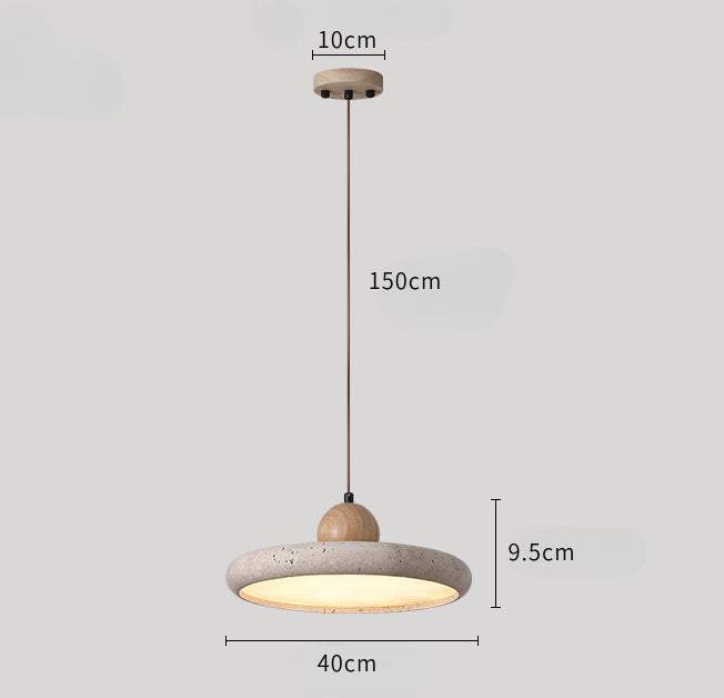 Travertine Wabi-Sabi Pendant Light