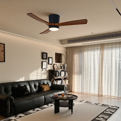 Low Profile Solid Wood Hugger Fan