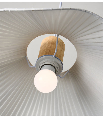 White Fabric Minimalist Pendant Light