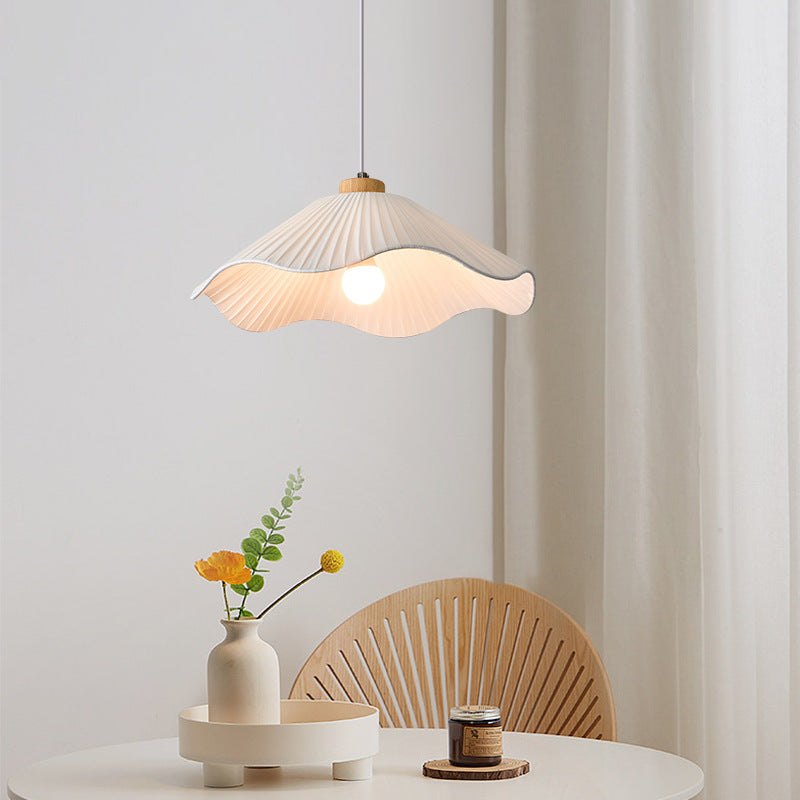 White Fabric Minimalist Pendant Light