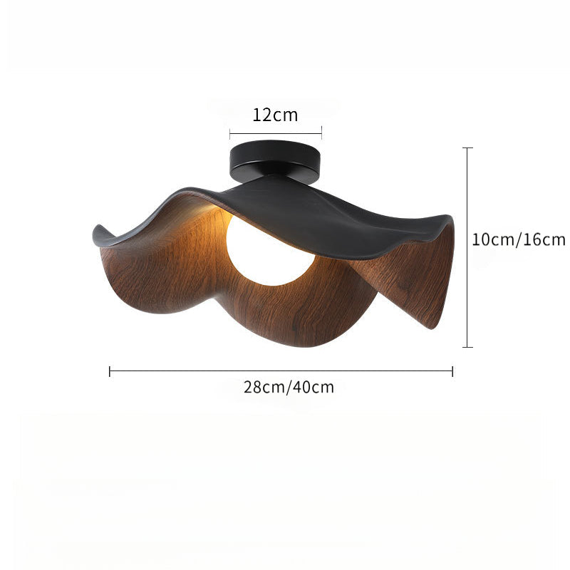 Retro Wood Grain Ceiling Light