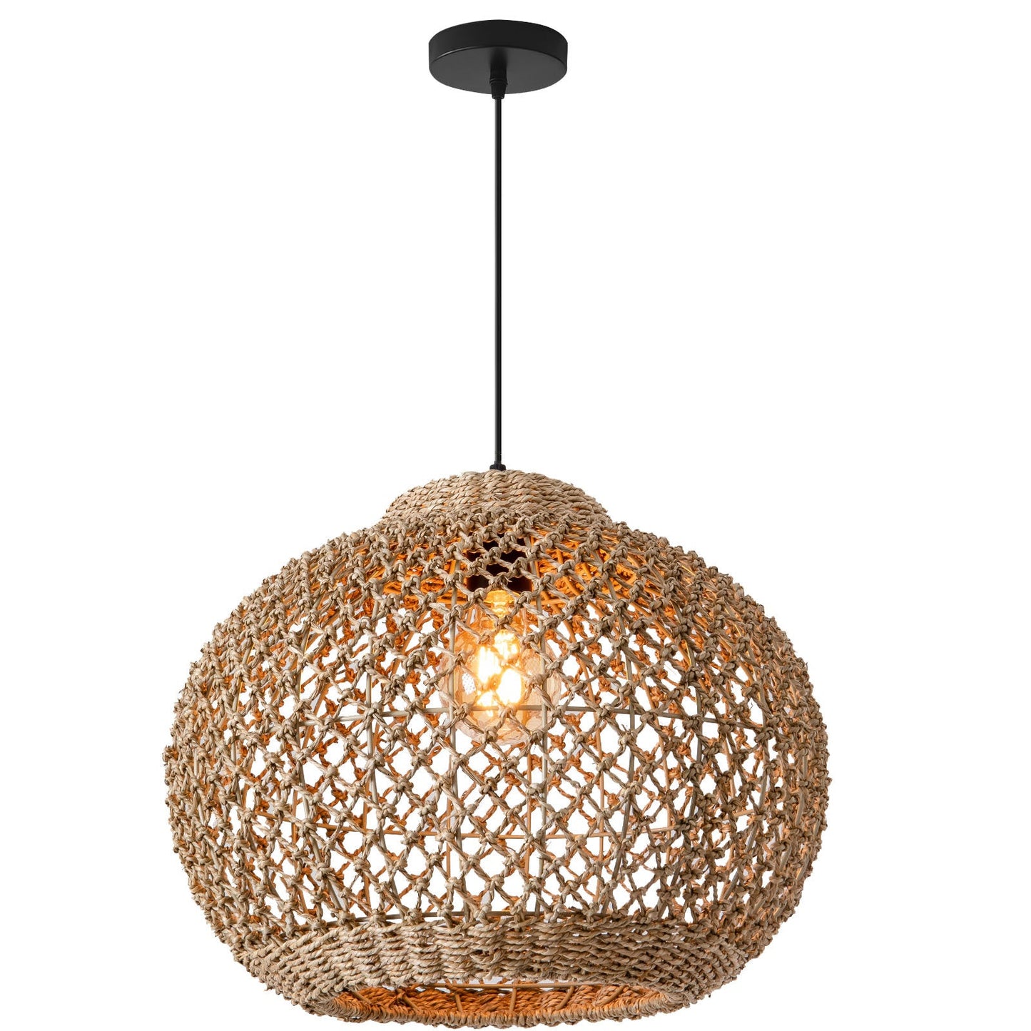 Handwoven Rattan Pendant Light