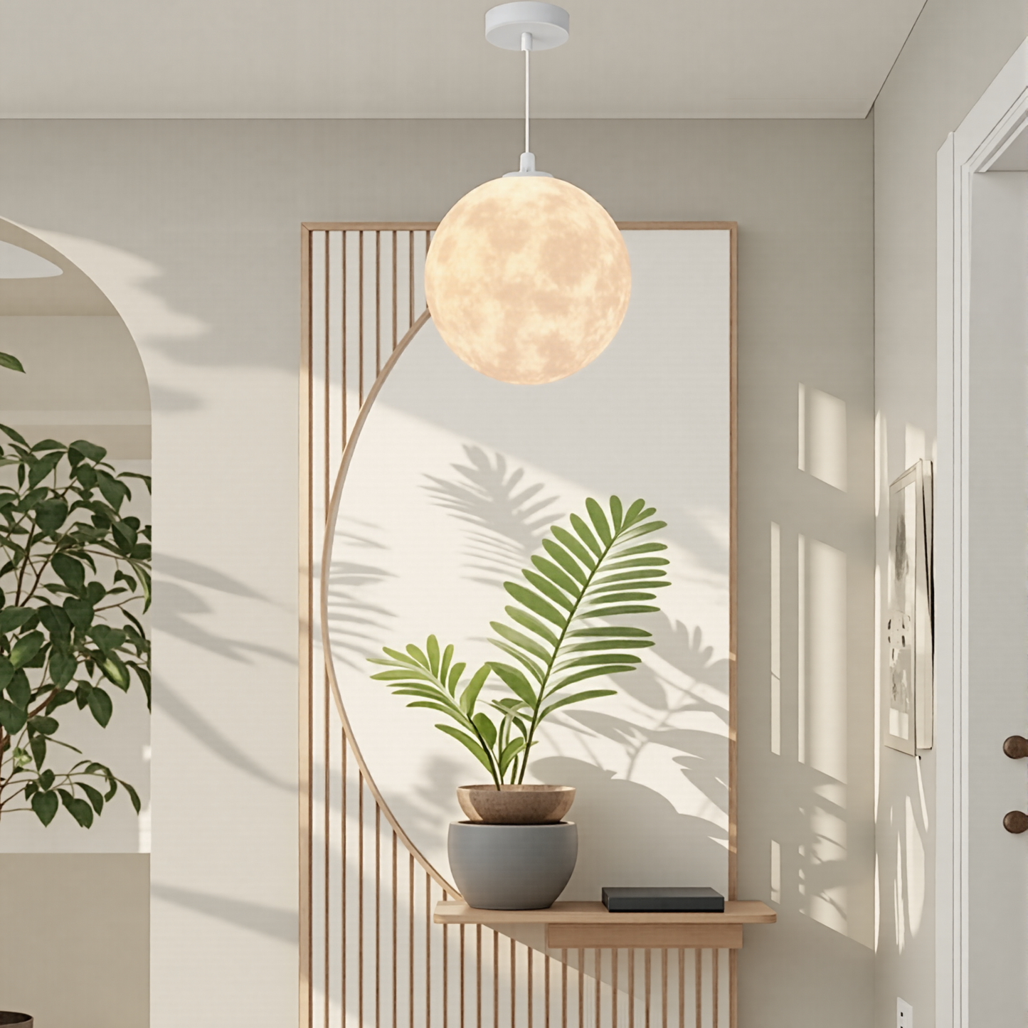 3D Printed Moon Globe Pendant