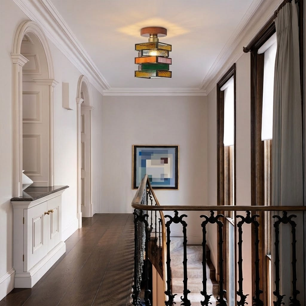 Handcrafted Stained Glass Ceiling Light