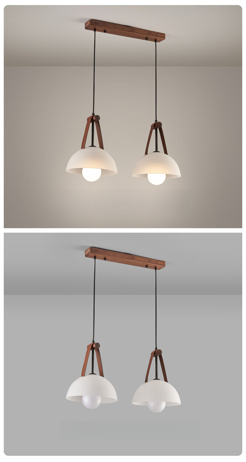 Black Walnut and Glass Bar Pendant