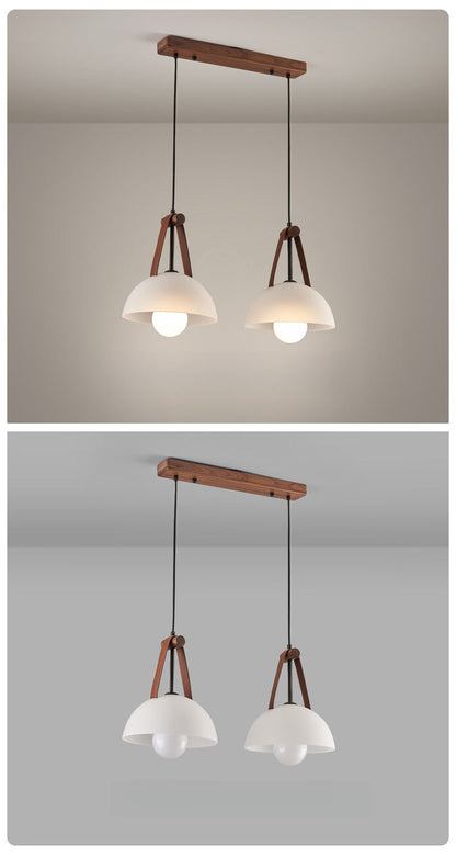 Black Walnut and Glass Bar Pendant