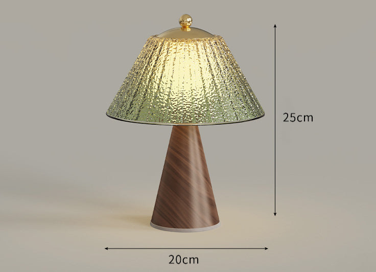 French Retro Glass Bedside Night Lamp