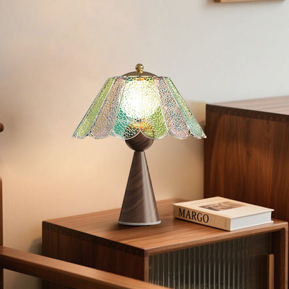 French Retro Glass Bedside Night Lamp