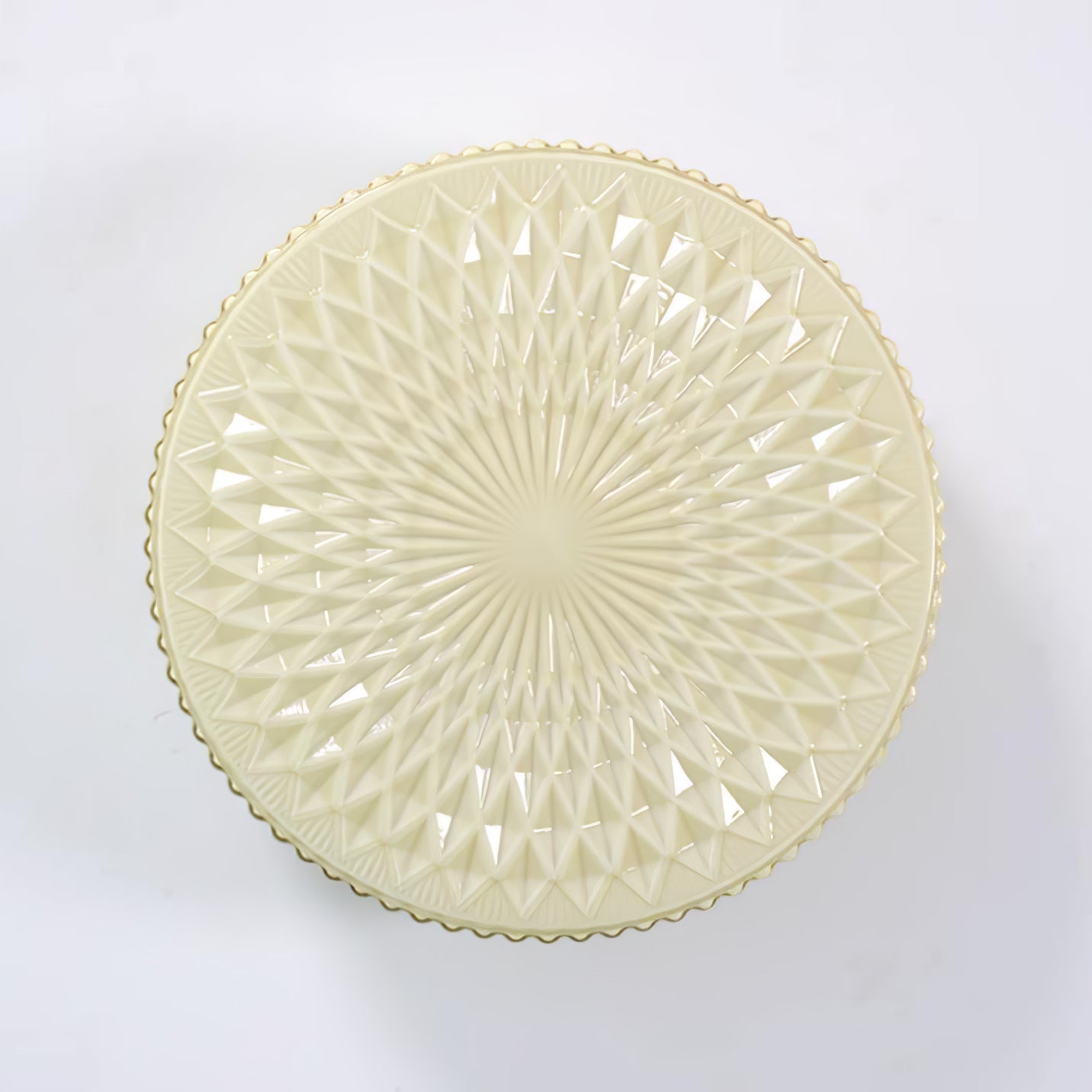 Retro Nostalgia Milky White Art Glass Ceiling Light
