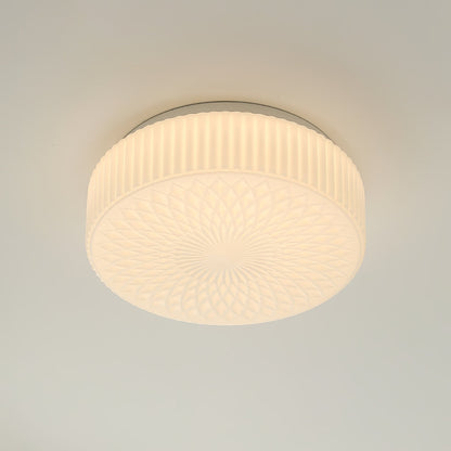 Retro Nostalgia Milky White Art Glass Ceiling Light