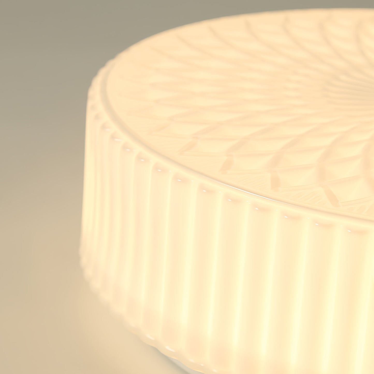 Retro Nostalgia Milky White Art Glass Ceiling Light
