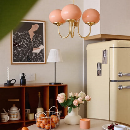 Candy Colour Gooseneck Globe Chandelier