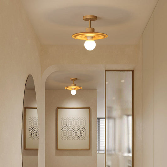 Vintage Wood Corridor Light Hallway Light Retro Cloakroom Ceiling Light-[Modern pendant lighting for bedroom and living space]-Demolights UK