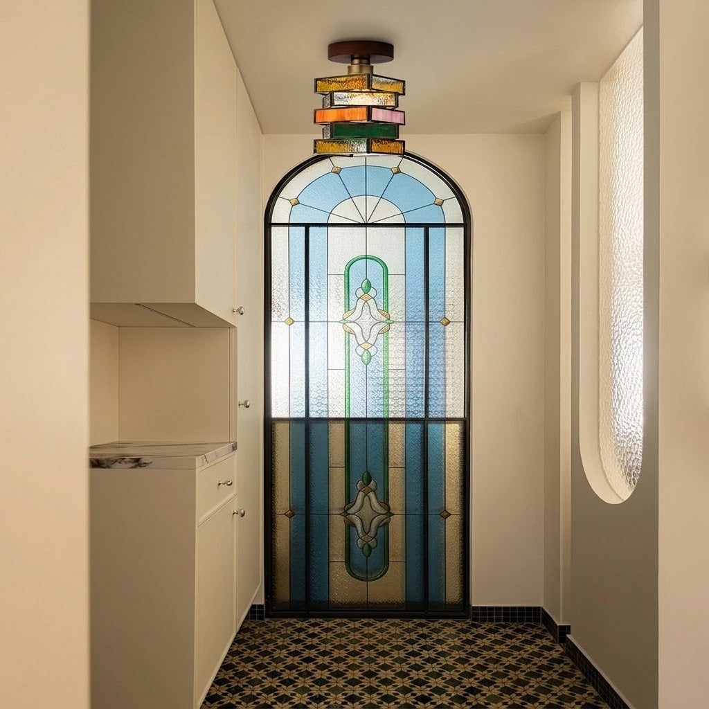 Handcrafted Stained Glass Ceiling Light