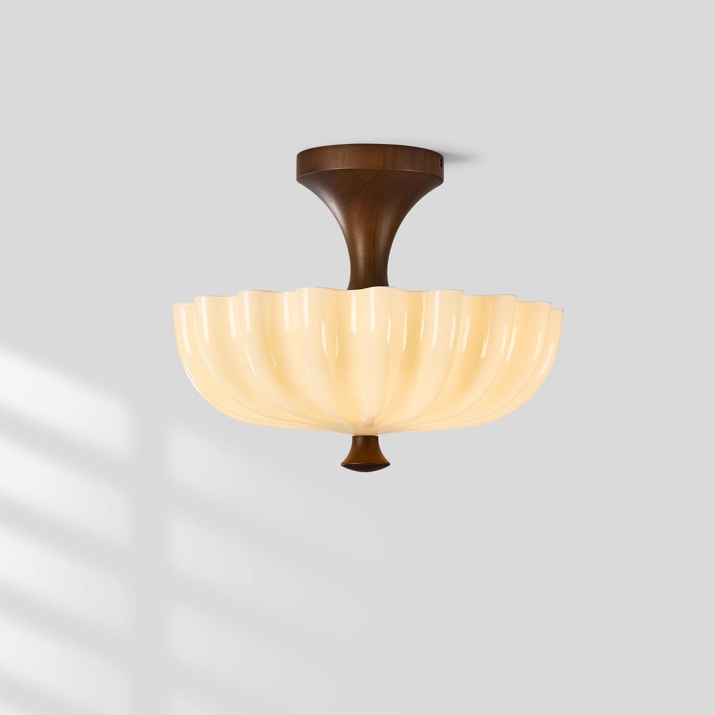 Vintage French Glass Ceiling Light