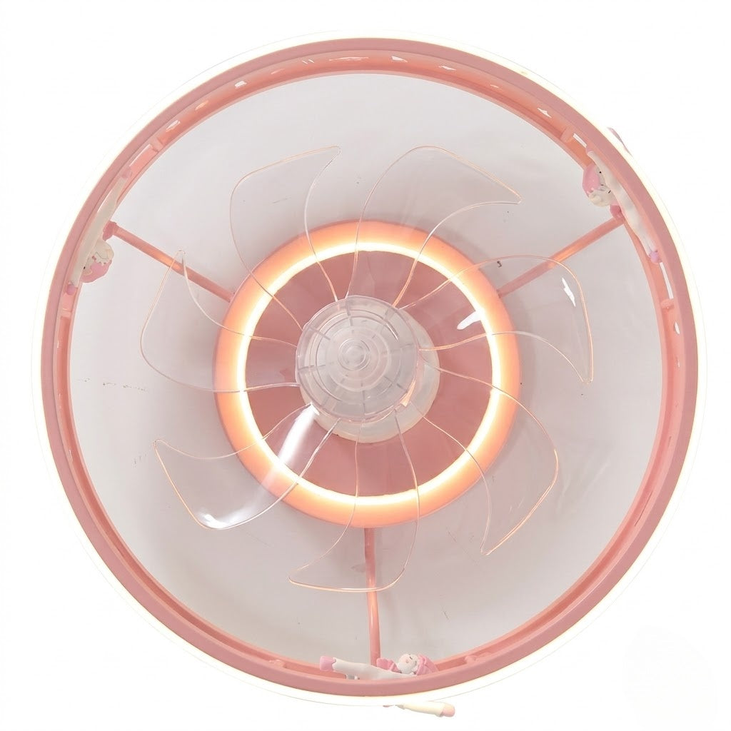 Kids Round Ceiling Fan with LED Light