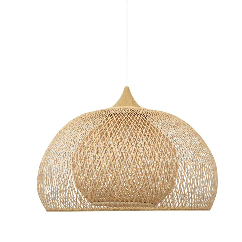 Double-Layer Hand-Woven Bamboo Pendant