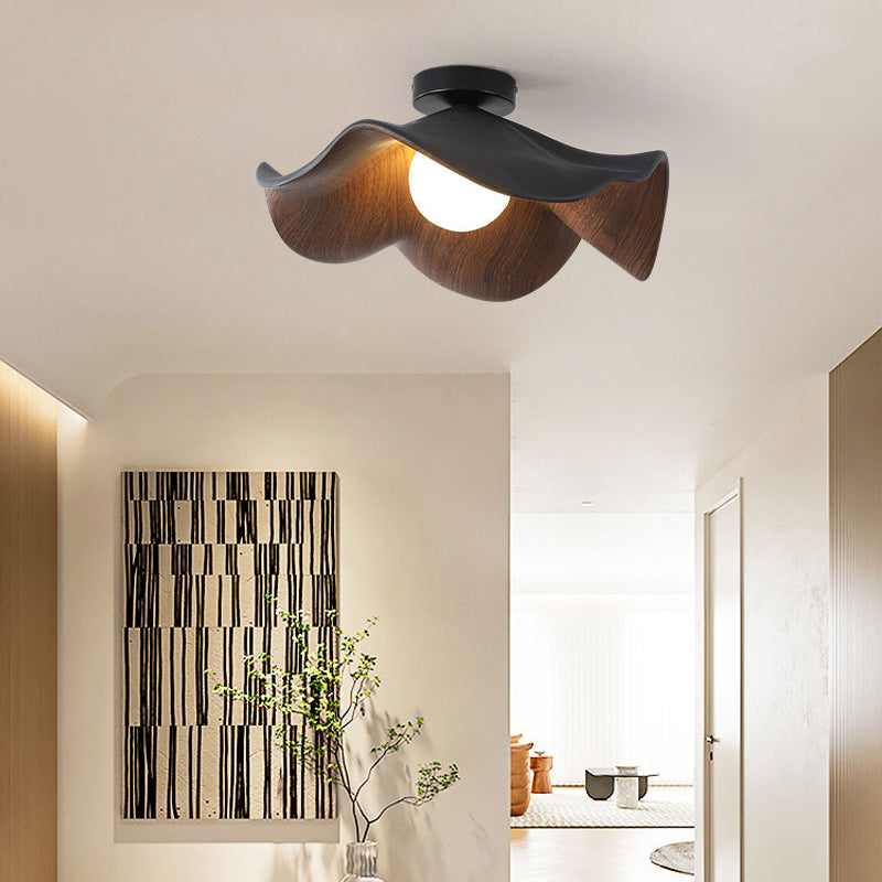 Retro Wood Grain Ceiling Light