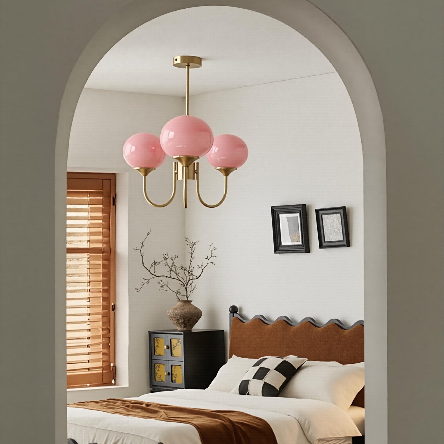 Candy Colour Gooseneck Globe Chandelier