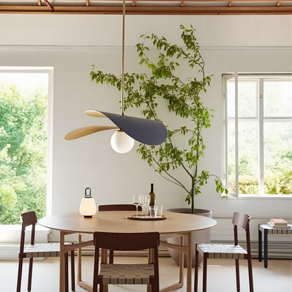 Layered Metal Petal Chandelier
