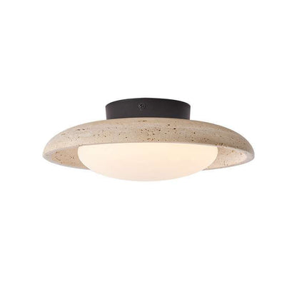 Yellow Travertine Stone Ceiling Light