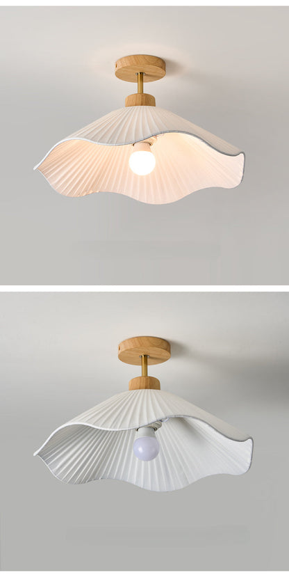 White Fabric Minimalist Pendant Light