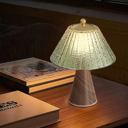 French Retro Glass Bedside Night Lamp
