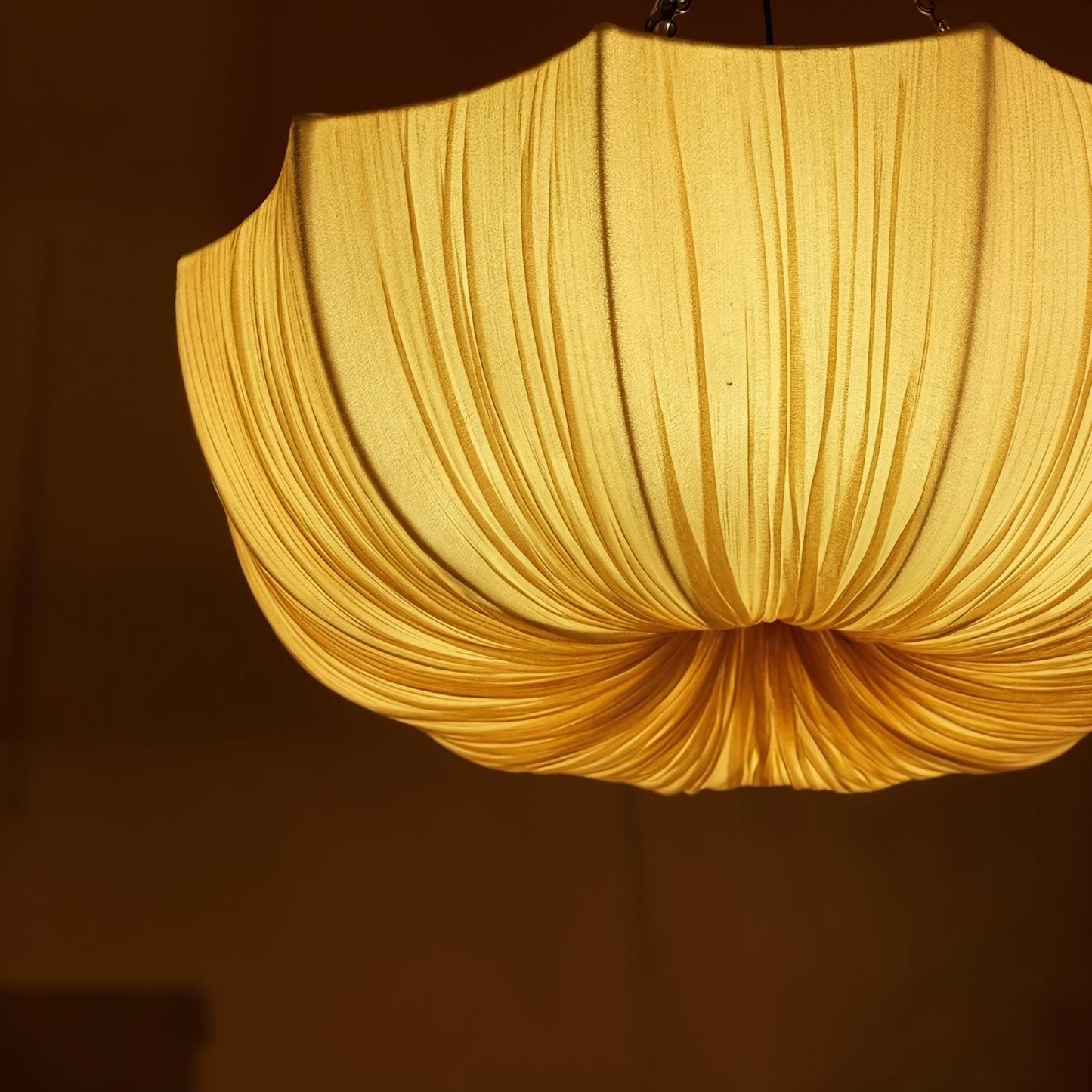Pleated Parasol Fabric Chandelier