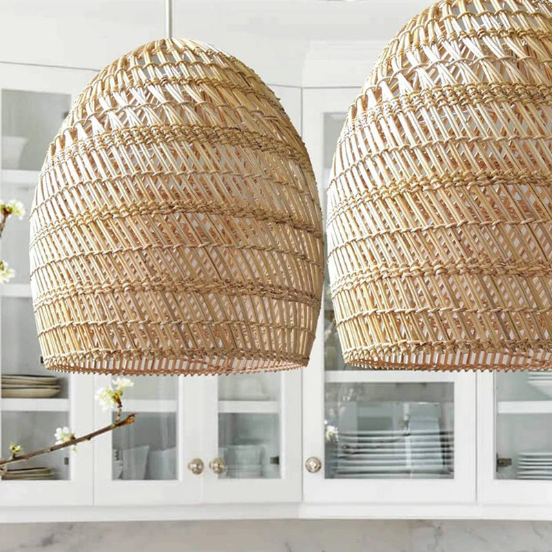 Wicker Woven Rattan Hanging Light