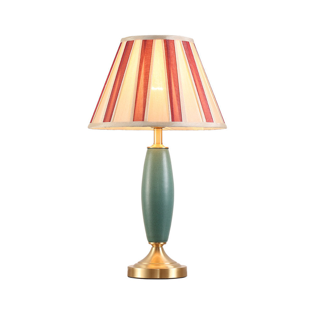 Brass and Ceramic Table and Floor Lamp