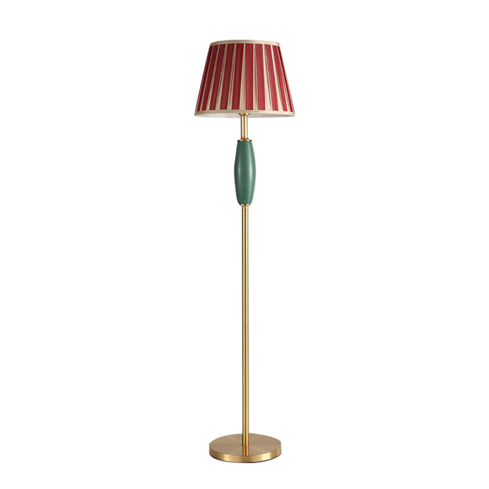 Brass and Ceramic Table and Floor Lamp