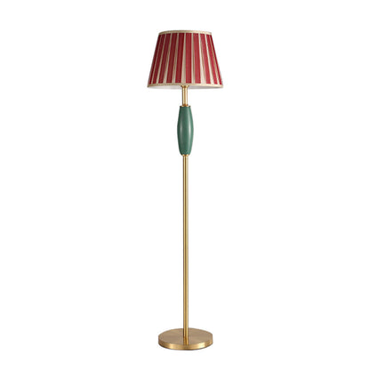 Brass and Ceramic Table and Floor Lamp