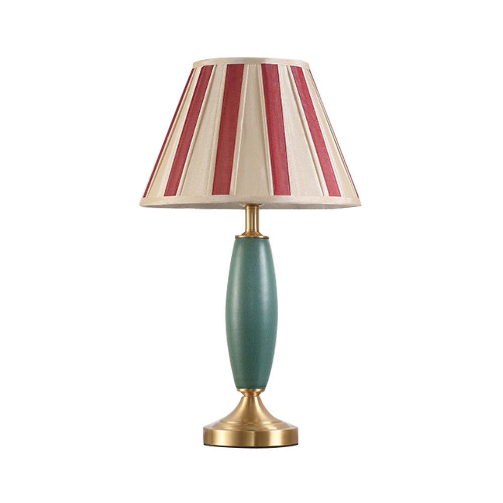 Brass and Ceramic Table and Floor Lamp