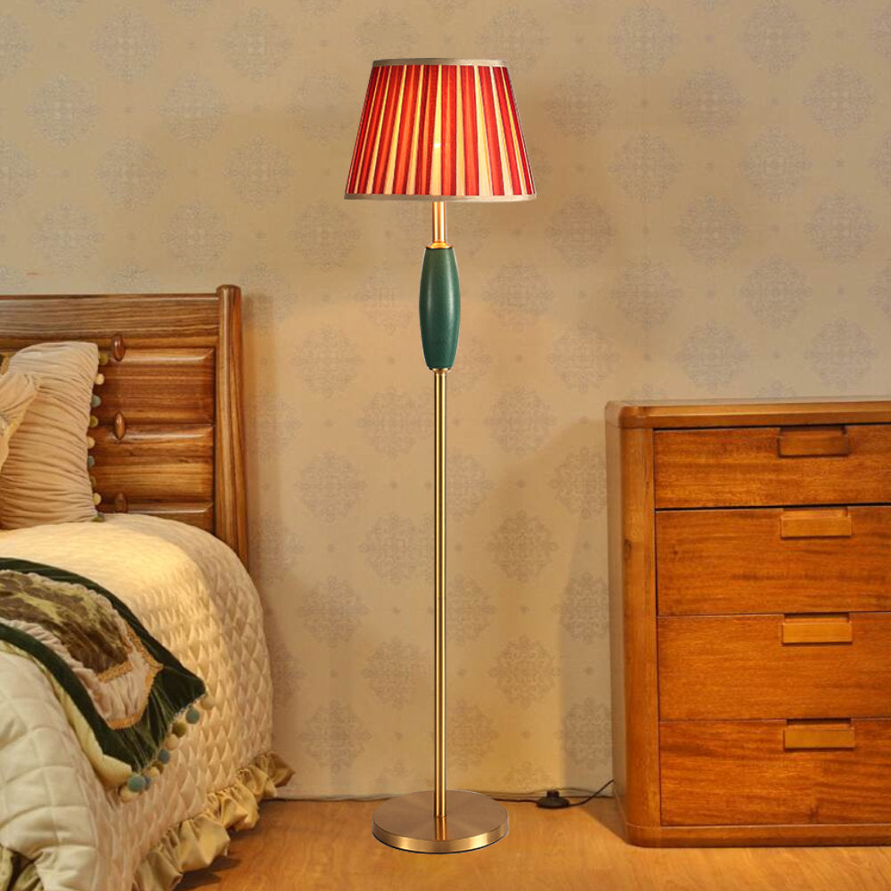 Brass and Ceramic Table and Floor Lamp