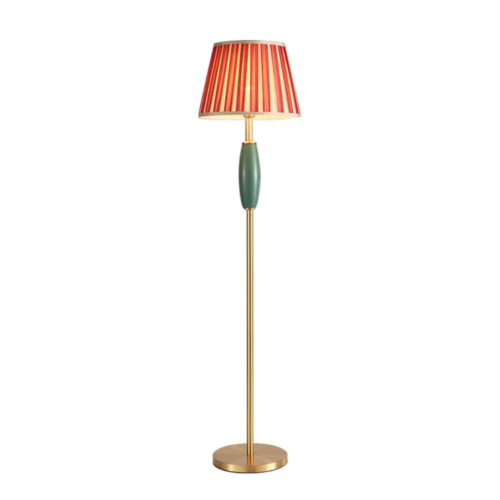 Brass and Ceramic Table and Floor Lamp
