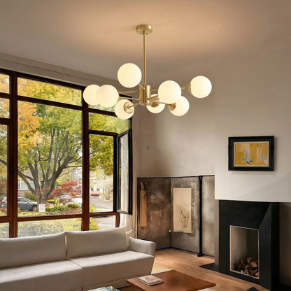 Gold Molecular Sputnik Chandelier