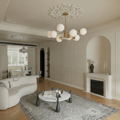 Gold Molecular Sputnik Chandelier